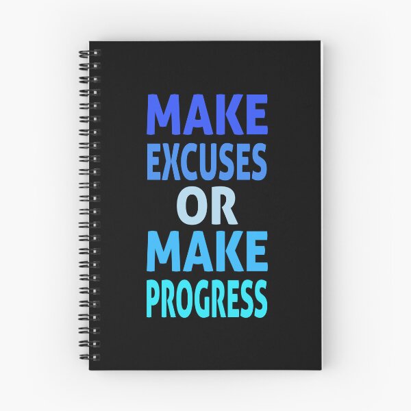 Item preview, Make Excuses or Make Progress – Bold Motivational Typography   designed and sold by AtonuHaque.