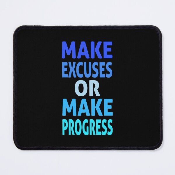 Item preview, Make Excuses or Make Progress – Bold Motivational Typography   designed and sold by AtonuHaque.