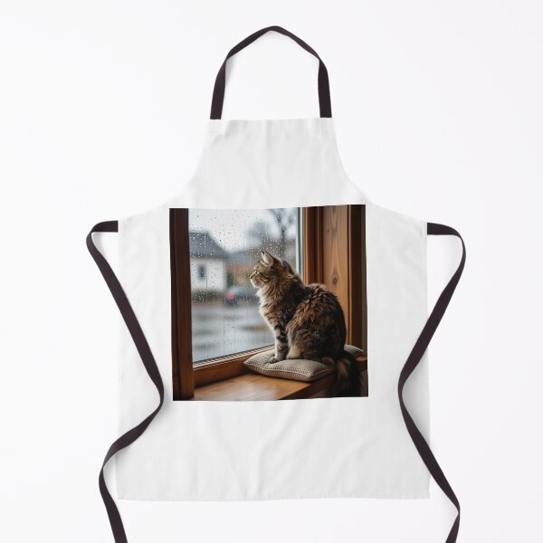 Item preview, Cozy Cat Looking Out Rainy Window Fluffy Tabby designed and sold by Good Day Design.