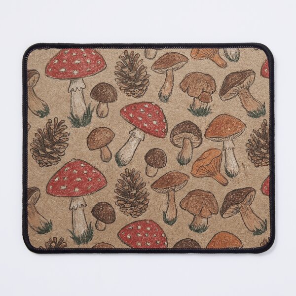 Item preview, Patterned Mushrooms and Pine Cones designed and sold by Vibedessie.