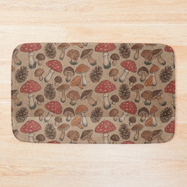 Item preview, Patterned Mushrooms and Pine Cones designed and sold by Vibedessie.