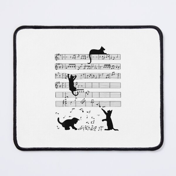 Item preview, black cat climbing playing sheet music note lover cat designed and sold by claudionorsj.