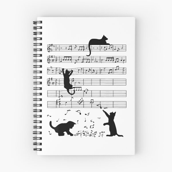 Item preview, black cat climbing playing sheet music note lover cat designed and sold by claudionorsj.