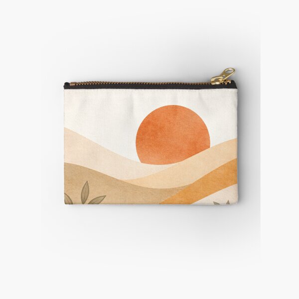 Item preview, Minimalist Boho Mountains with Botanical Leaves Art Print designed and sold by SoftSpaceDesign.