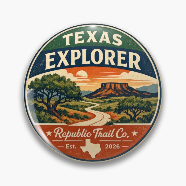 Item preview, Texas Explorer - Vintage Texas Roadtrip Graphic designed and sold by RepublicTrailCo.