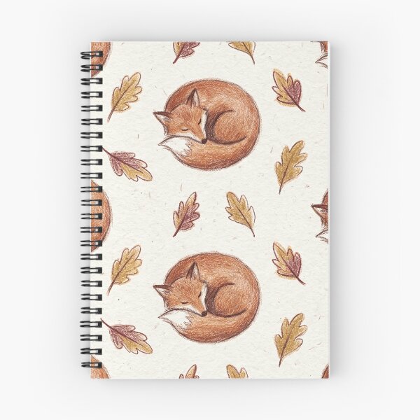 Item preview, Pattern of Sleeping Foxes and Leaves designed and sold by Vibedessie.
