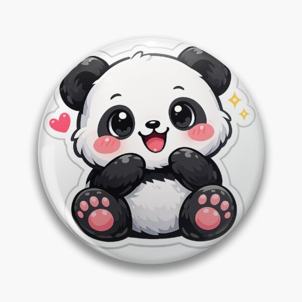 Item preview, Cute Smiling Panda Sticker | Kawaii Panda Cartoon | Adorable Animal Decal designed and sold by Sidra digital art 8277237.