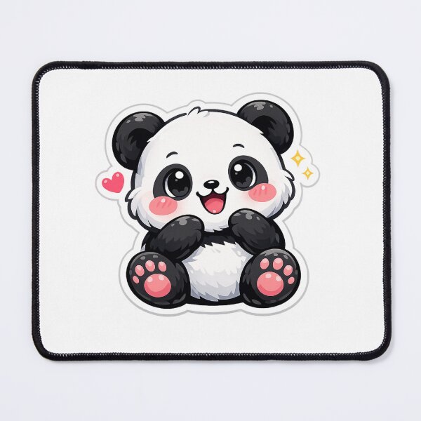 Item preview, Cute Smiling Panda Sticker | Kawaii Panda Cartoon | Adorable Animal Decal designed and sold by Sidra digital art 8277237.