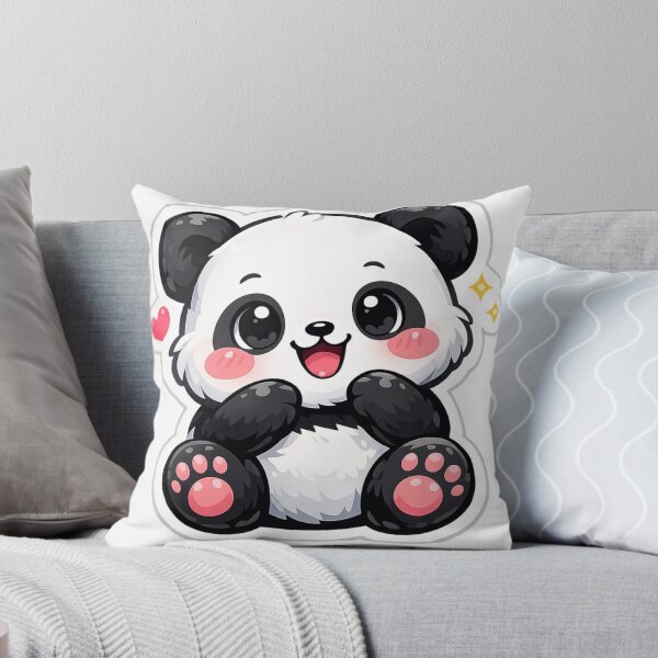 Item preview, Cute Smiling Panda Sticker | Kawaii Panda Cartoon | Adorable Animal Decal designed and sold by Sidra digital art 8277237.