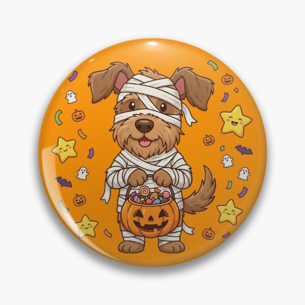 Item preview, Cute Halloween Mummy Dog Trick or Treat Pumpkin Candy Kawaii Puppy designed and sold by GiftedExplorer.