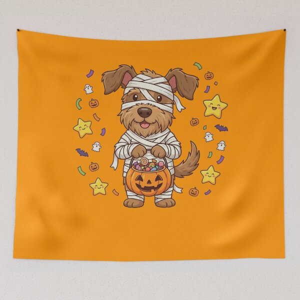 Item preview, Cute Halloween Mummy Dog Trick or Treat Pumpkin Candy Kawaii Puppy designed and sold by GiftedExplorer.
