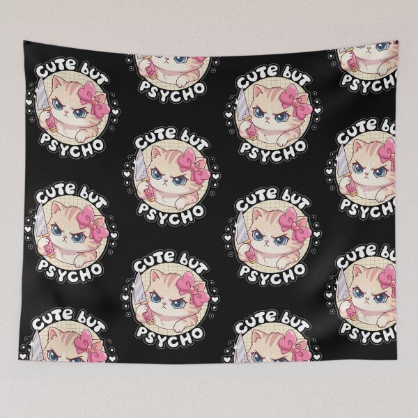 Item preview, Cute Psycho Cat designed and sold by HeyyItsNikki.