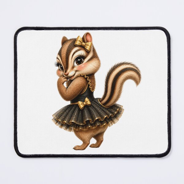 Item preview, Flirty Chipmunk in Black & Gold Tutu designed and sold by RoPrincess.