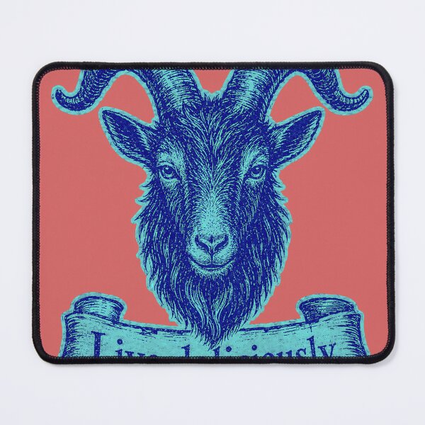 Item preview, Live Deliciously Vintage Engraved Occult Goat Art Print designed and sold by PinUpPizzazz.