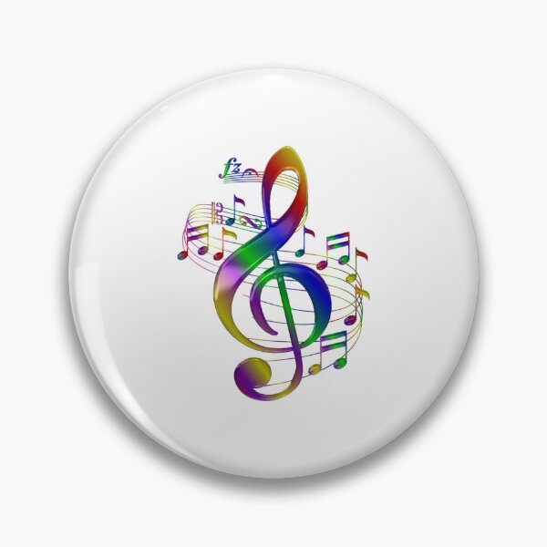 Item preview, colorful treble clef with music notes designed and sold by claudionorsj.