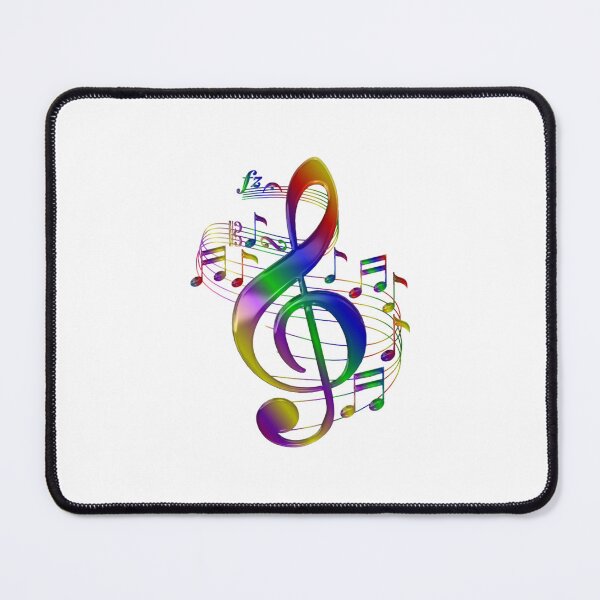 Item preview, colorful treble clef with music notes designed and sold by claudionorsj.