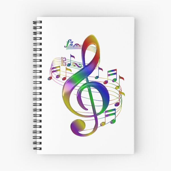 Item preview, colorful treble clef with music notes designed and sold by claudionorsj.