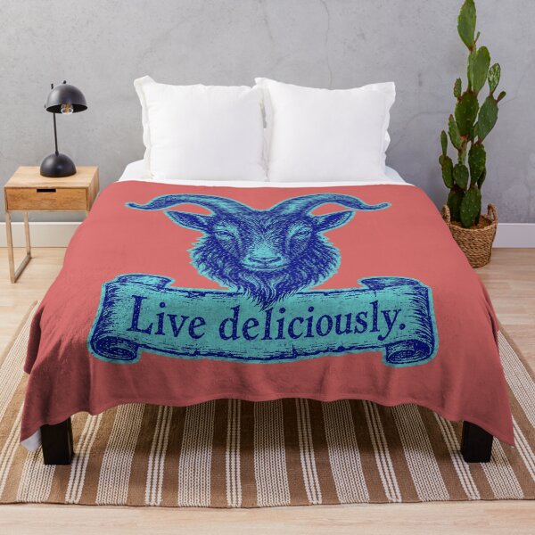 Item preview, Live Deliciously Vintage Engraved Occult Goat Art Print designed and sold by PinUpPizzazz.