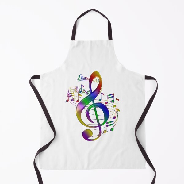 Item preview, colorful treble clef with music notes designed and sold by claudionorsj.