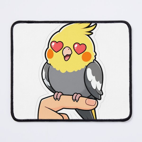 Item preview, Cockatiel Heart Eyes Bird Love Pet Sticker Birb designed and sold by NeonNerd Studio.