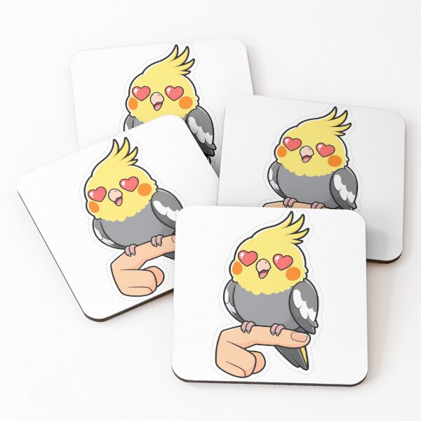 Item preview, Cockatiel Heart Eyes Bird Love Pet Sticker Birb designed and sold by NeonNerdStudio.