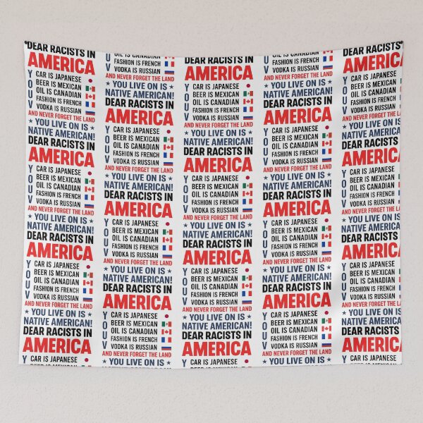 Item preview, Dear Racists In America Native American Pride Anti Racism Statement designed and sold by ajifujpost.