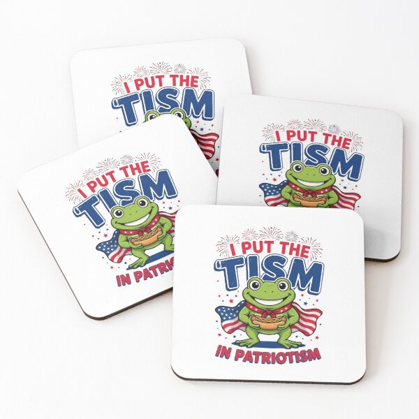 Item preview, Funny Patriotic Frog, I Put the Tism in Patriotism Autism Pride USA Gifts designed and sold by Zizo-DR44.