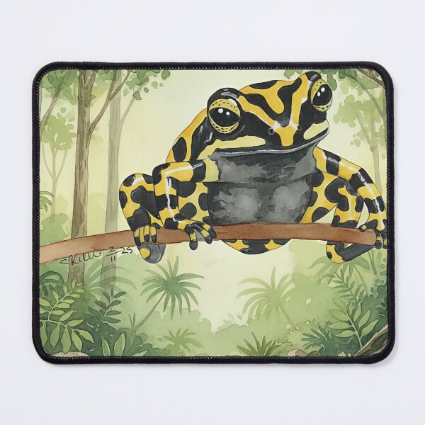Item preview, Corroboree Frog – Watercolour Rainforest Wildlife Art designed and sold by ArtwithKellie.
