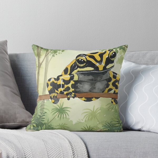 Item preview, Corroboree Frog – Watercolour Rainforest Wildlife Art designed and sold by ArtwithKellie.