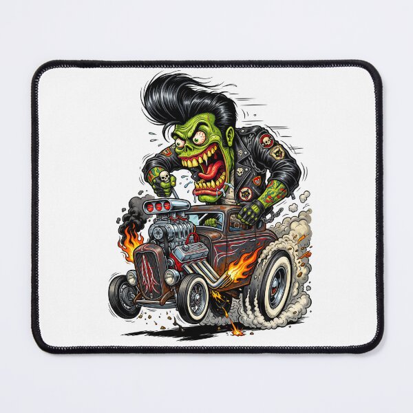Item preview, Psycho Billy Burnout – Wild Psychobilly Hot Rod Monster Art designed and sold by HexCorp.