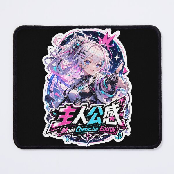 Item preview, Main Character Energy Japanese Anime Art (主人公感) - Neon Cyberpop Girl Design designed and sold by Japan-kanji-ya.