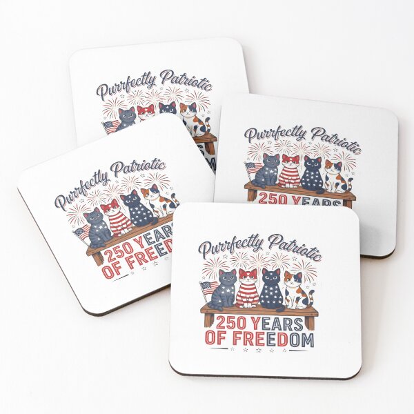 Item preview, Purrfectly Patriotic Cat, 250 Years of Freedom USA 1776–2026 Cute Cats  designed and sold by Zizo-DR44.