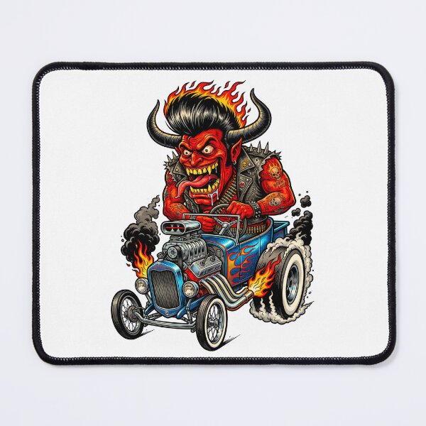 Item preview, Devil Roadster – Infernal Hot Rod Monster Illustration designed and sold by HexCorp.