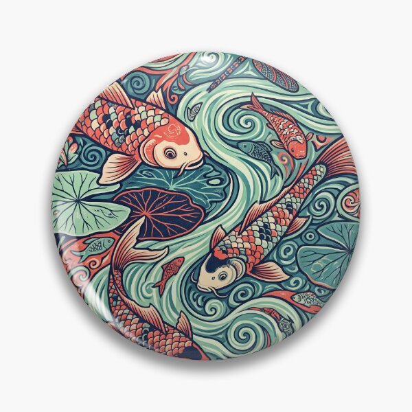 Item preview,  Koi Fish Water Garden Pattern designed and sold by ASTRAL ART LAB.