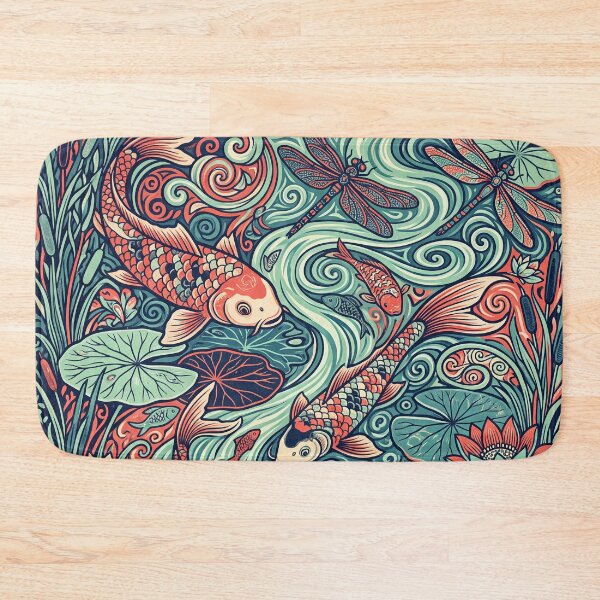 Item preview,  Koi Fish Water Garden Pattern designed and sold by ASTRAL ART LAB.