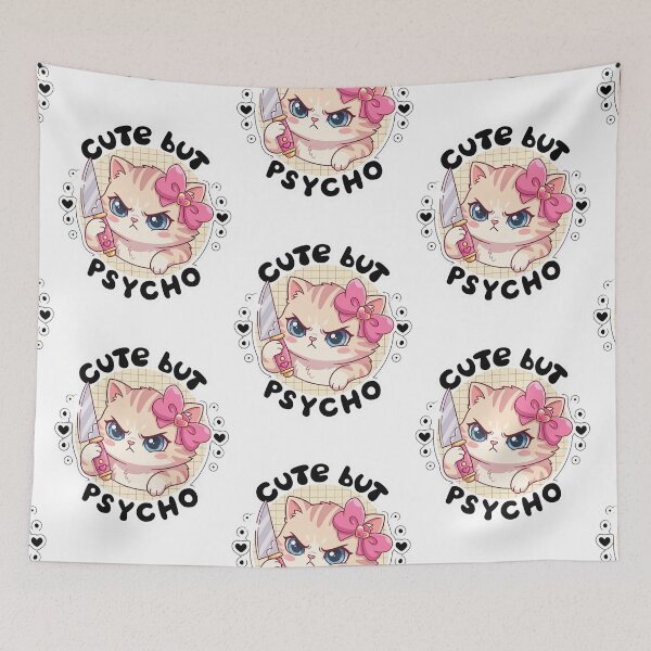 Item preview, Cute Psycho Cat designed and sold by HeyyItsNikki.