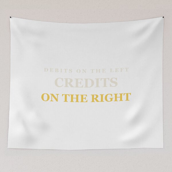 Item preview, Debits On The Left Credits On The Right - Funny Accountant designed and sold by RetroThreadWorks.