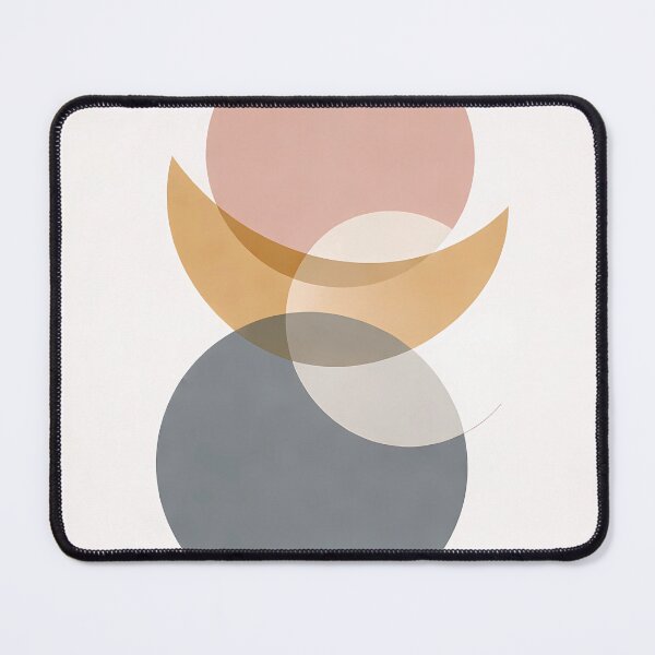 Item preview, Minimalist Mid-Century Abstract Geometric Moon Art Print designed and sold by SoftSpaceDesign.