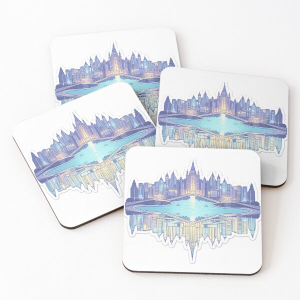 Item preview, Mirror Symmetry Fantasy City Sticker designed and sold by aolisakshop.