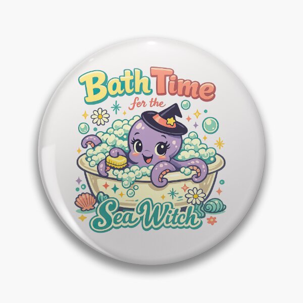 Item preview, Bath Time for the Sea Witch – Cute Kawaii Octopus designed and sold by inkoutninja.