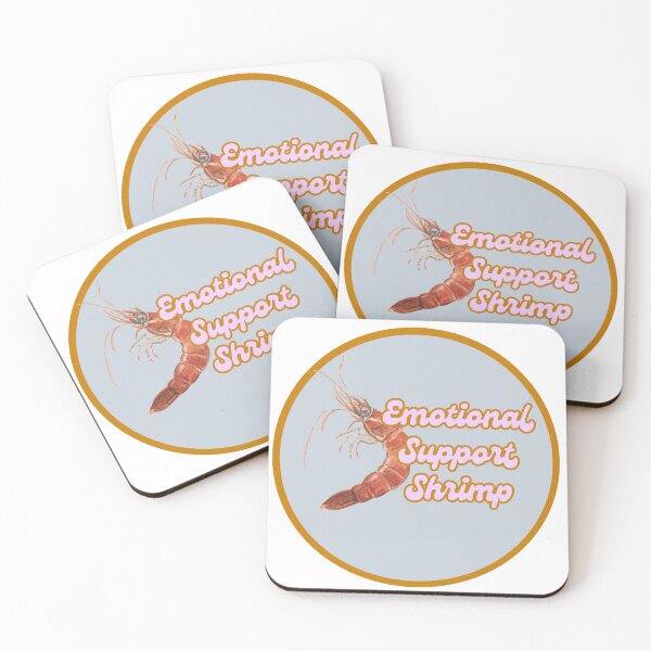 Item preview, Emotional Support Shrimp Original Art Decal designed and sold by LolaDashStudio.
