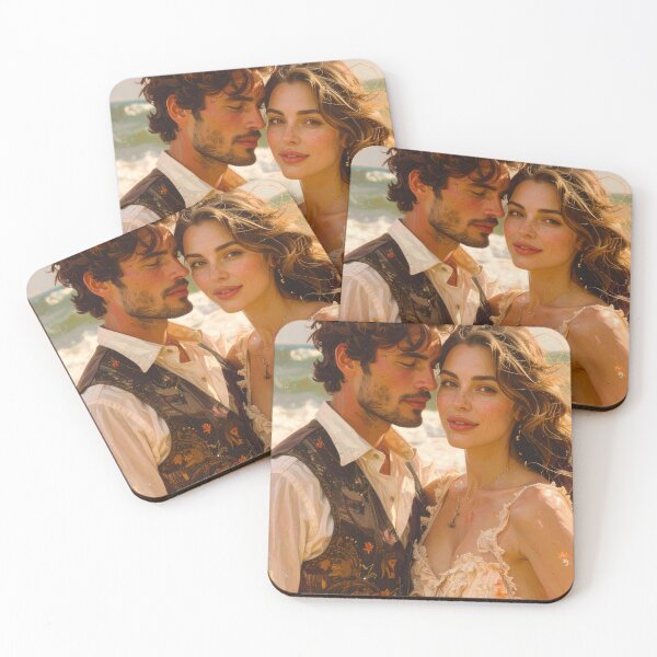 Item preview, Romance on the beach impressionist art designed and sold by CottageArtistry.