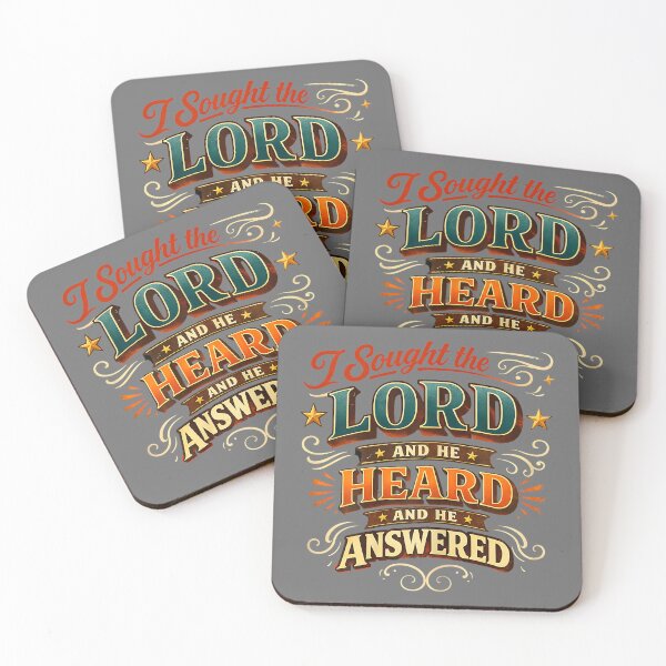Item preview, Christian Faith Prayer Quote I Sought The Lord Answered designed and sold by KristineLi.