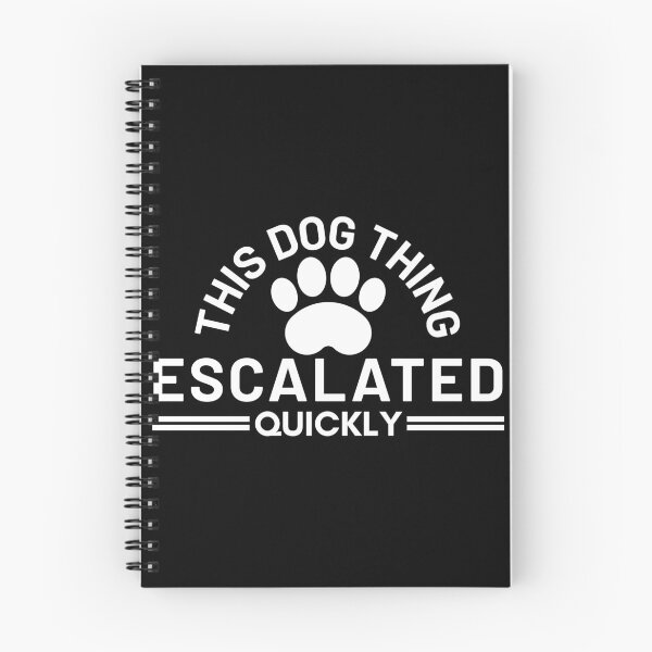 Item preview, Funny Dog Lover Vintage Typography T-Shirt for Dog Moms & Dog Dads | This Dog Thing Escalated Quickly Gift designed and sold by Teetreasure2.