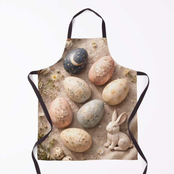 Item preview, Vintage Easter Eggs and Bunny Cottagecore Art Print designed and sold by SoftSpaceDesign.