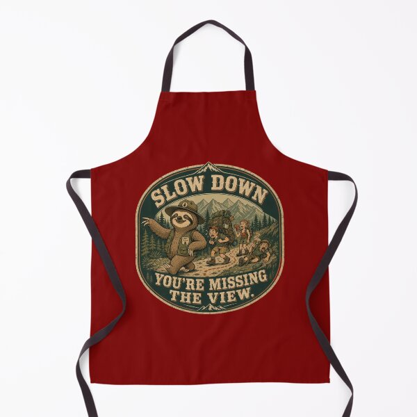 Item preview, Slow Down You're Missing the View Funny Sloth Hiking Retro  designed and sold by freshwear design.