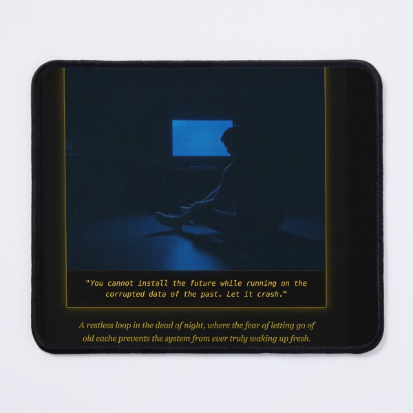 Item preview, You Cannot Install The Future - Tech Burnout Poster | Let It Crash Quote | Cyberpunk Philosophy Wall Art designed and sold by Elias & Gem Protocol - Aetheric Code Scribe.