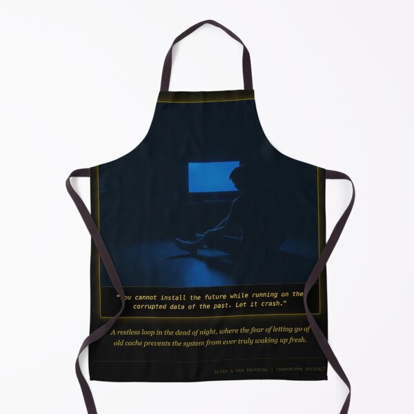 Item preview, You Cannot Install The Future - Tech Burnout Poster | Let It Crash Quote | Cyberpunk Philosophy Wall Art designed and sold by Elias & Gem Protocol - Aetheric Code Scribe.