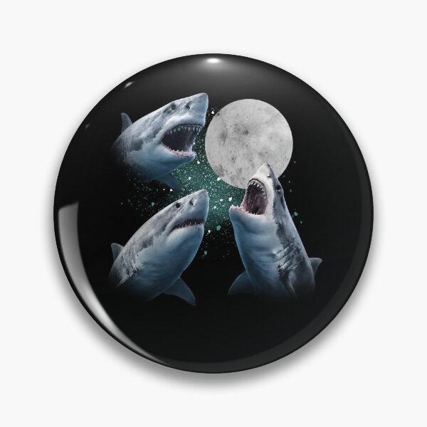 Item preview, Shark Howling At Moon Vintage 90s Graphic designed and sold by Poopielandia.