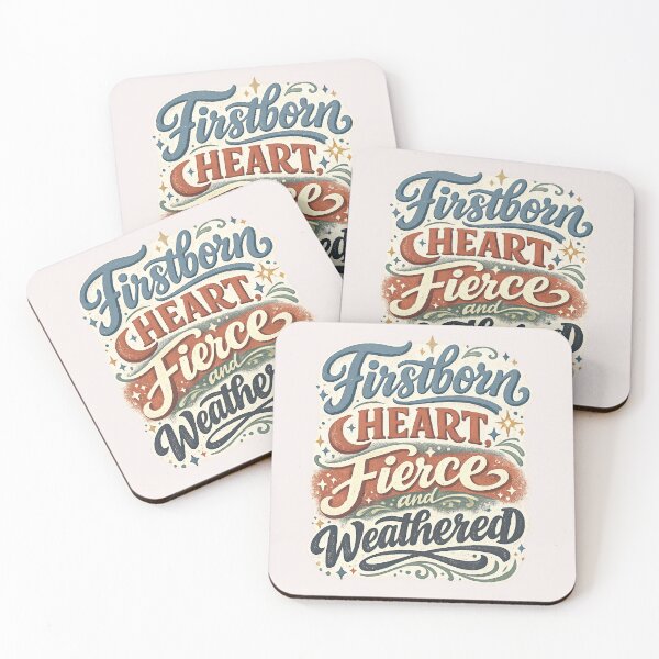 Item preview, Firstborn Heart Fierce and Weathered – Vintage Sibling Quote designed and sold by inkoutninja.